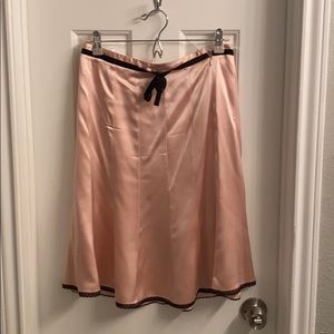 Light pink 100% silk skirt